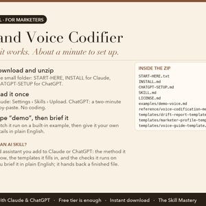 Brand Voice Codifier: how it works in three steps and what's inside the zip