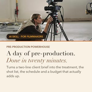 Pre-Production Powerhouse: A day of pre-production in twenty minutes — including the doc that wins the job.