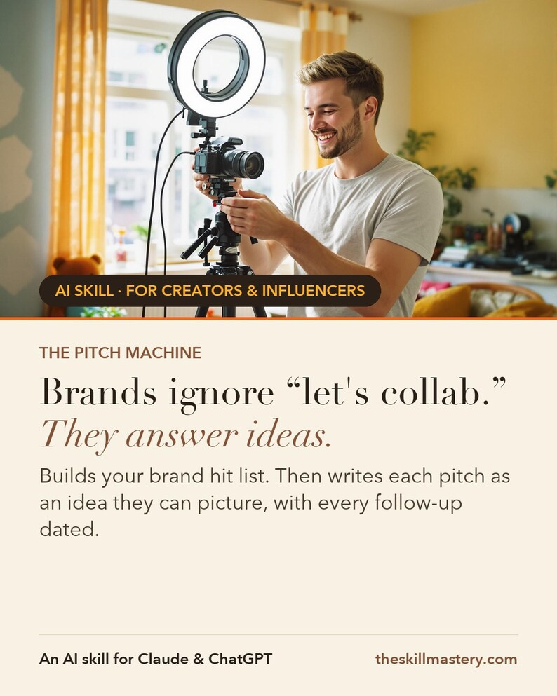 The Pitch Machine: Brands don't answer “let's collab.” They answer ideas.
