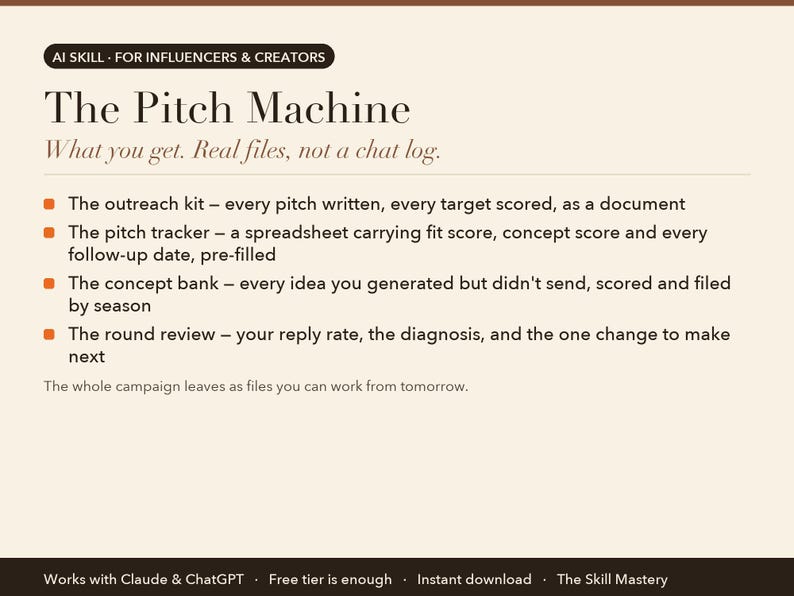 The Pitch Machine: what you get, the files it produces