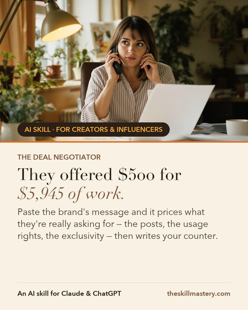 The Deal Negotiator: They offered $500. They asked for $5,945 of work.