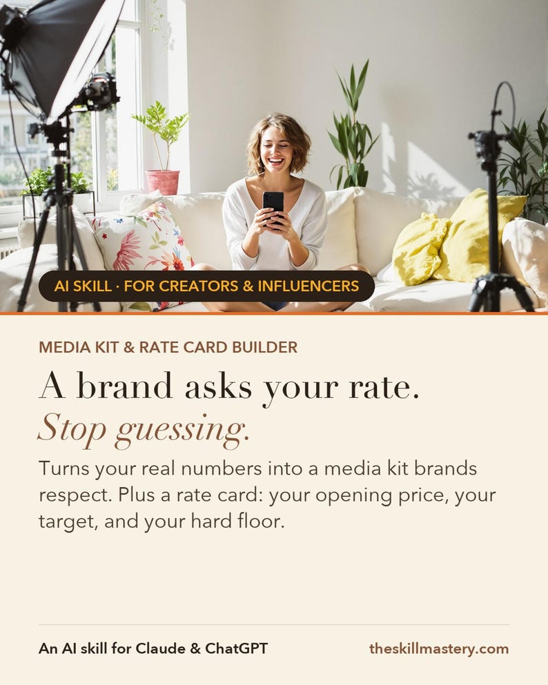 Media Kit & Rate Card Builder: Stop pricing your work by vibes.