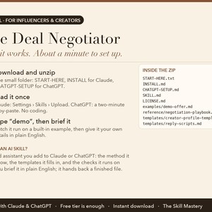 The Deal Negotiator: how it works in three steps and what's inside the zip