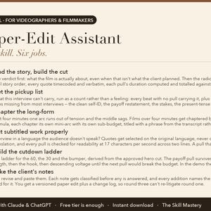 Paper-Edit Assistant: what it does, the six jobs