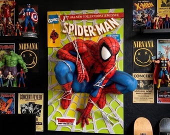 Spiderman Wall Art 3D Model | STL File for 3D Printing (Digital Download)