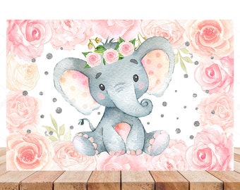 Elephant Baby Shower Backdrop Etsy Elephant Baby Shower Backdrop Etsy