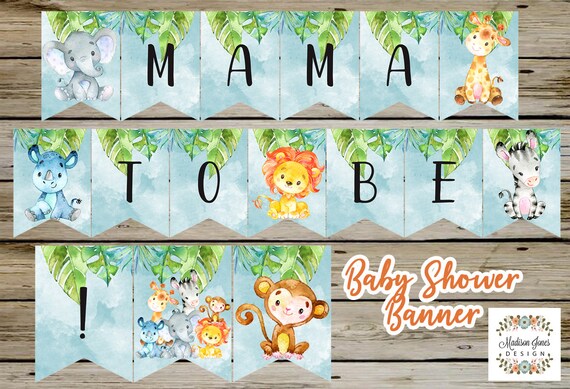 safari baby shower banner