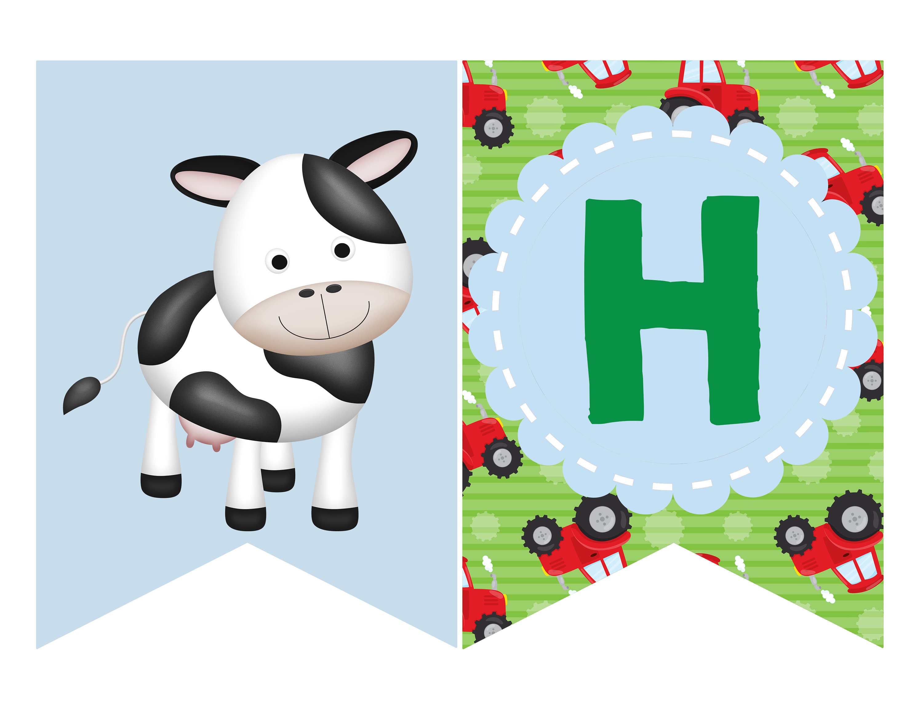FARM Happy Birthday Banner Digital Printable Banner FARM | Etsy