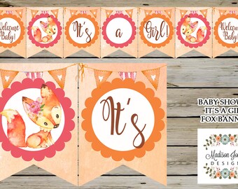 Fox baby shower | Etsy