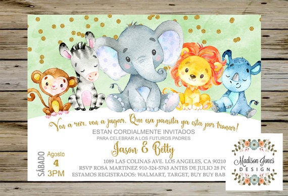 baby shower jungle invitations