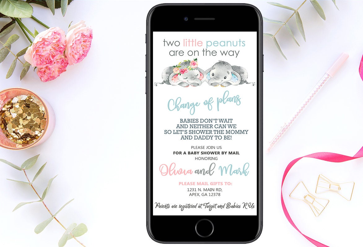 Postponed Cancelled Baby Shower Change of Plans Announcement Etsy