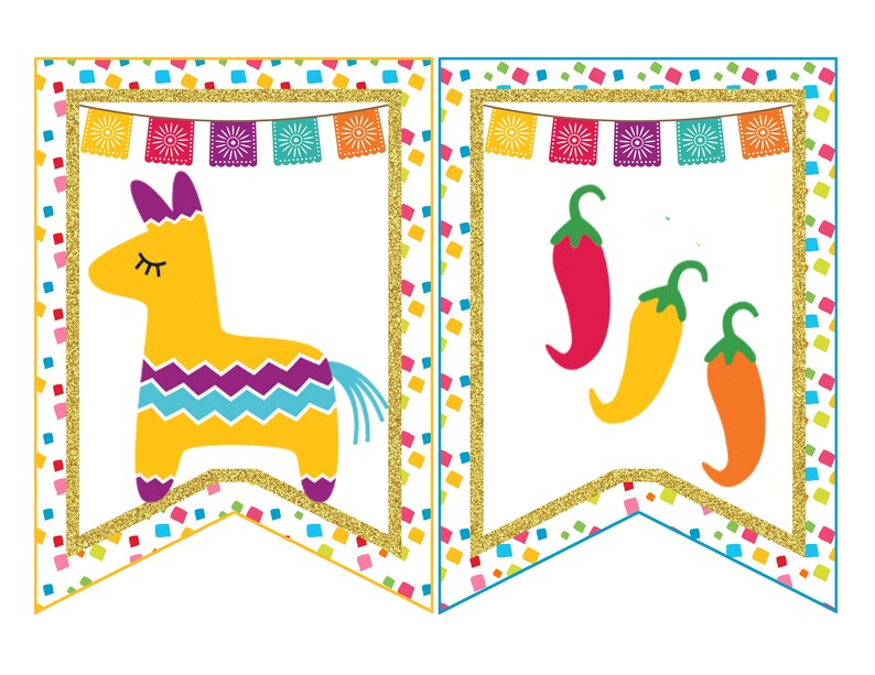 FIESTA Birthday Banner Digital Printable Banner FIESTA | Etsy