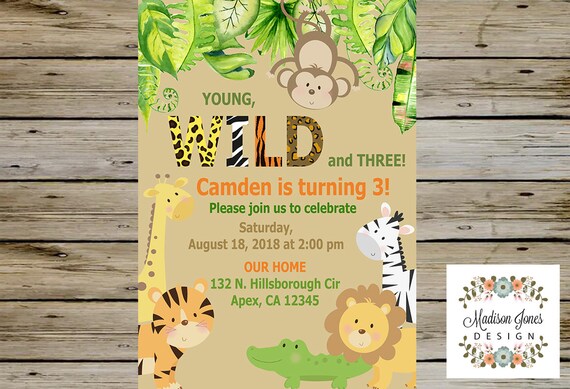 Safari Garcon Jungle Invitation Anniversaire Invitation Etsy Safari Garcon Jungle Invitation Anniversaire Invitation Etsy