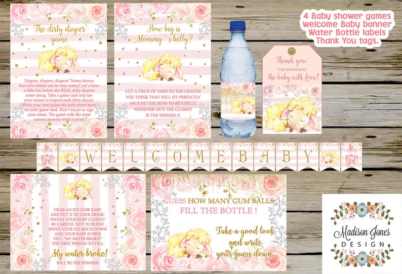 Lamb Baby Shower Package Baby Shower Games Pack Banner Four Etsy Lamb Baby Shower Package Baby Shower Games Pack Banner Four Etsy