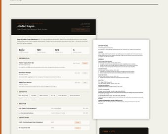 Supply Chain Ops Console Resume System | Canva + ATS (Digital Download)