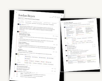 Creative Portfolio Resume Template for Brand, Visual & Product Designers | Canva, A4 and US Letter