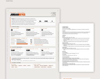 Field Report Resume System for Consulting & Strategy | Canva + ATS Word CV (Digital Download)