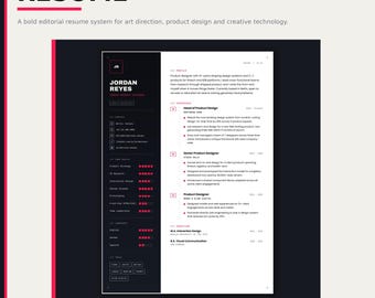 Brutalist Resume Template for Creative Directors & Product Designers | Editable Canva CV (Digital Download)