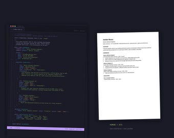 Source Code Resume System for Software Engineers | Canva Visual + ATS Word CV (Digital Download)