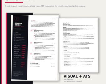 Brutalist Resume System for Creative Directors & Product Designers | Canva + ATS Word CV (Digital Download)