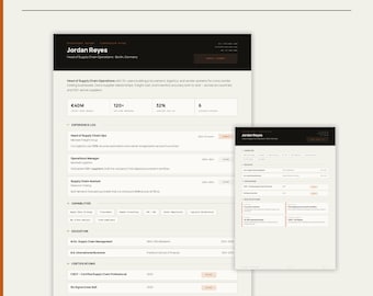 Ops Console Resume Template for Supply Chain & Logistics | Canva, A4 and US Letter