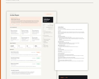 Command Center Resume System for Revenue & Business Operations | Canva + ATS Word CV
