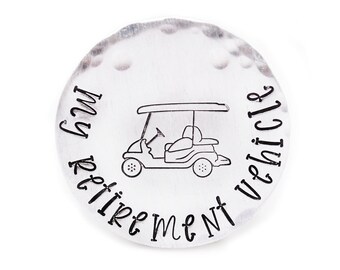 Funny Golfing Cart Ball Marker, Hand Stamped Golf Ball Marker Golfer Gift for Dad, Golf Gifts for Dad Ball Marker, Best Dad by Par