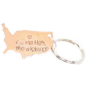 Custom State Keychain, Personalized Couple Gifts, Long Distance Relationship Gift for Boyfriend, Couples Keychain, Custom Couples Girlfriend image 2