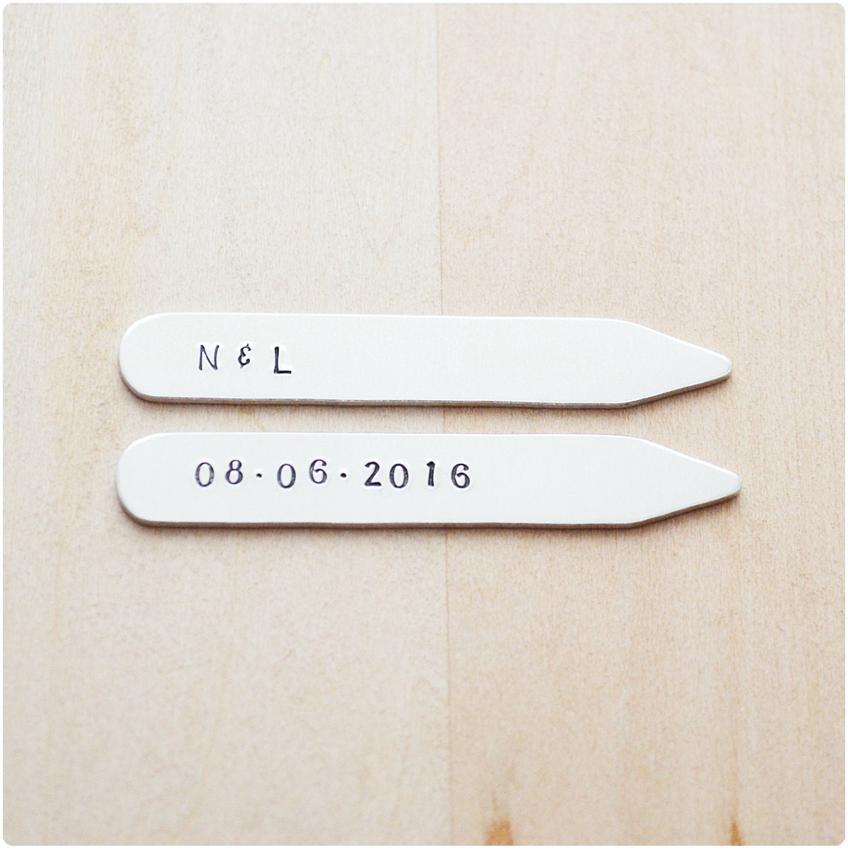 Custom Collar Stays Groom Wedding Gift Father's Day Etsy