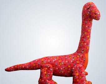 Naaipatroon voor een Dippy knuffeldinosaurus van pcbangles