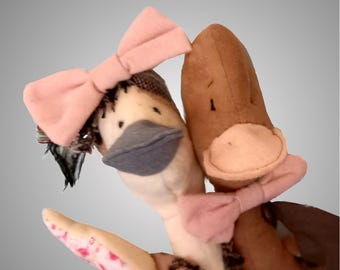 Naaipatroon voor knuffeleendjes met snavels van pcbangles. Leuk duo.