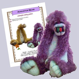 Augustus bear sewing pattern by pcbangles. Printed