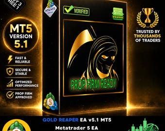 v5.1 The Gold Reaper MT5 EA Goldhandelsbot, MQL5 Expert Advisor, Algo-Trading, FTMO Prop Firm Challenge, Expertfxhub