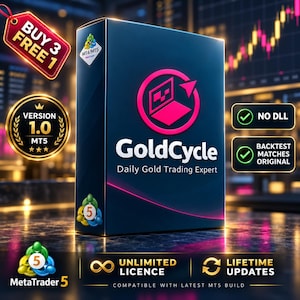 v1.0 GoldCycle MT5 EA trading bot, MQL5 expert advisor, Algo trading, ftmo prop firm challenge, gold scalping bot, Gold Cycle, Expertfxhub