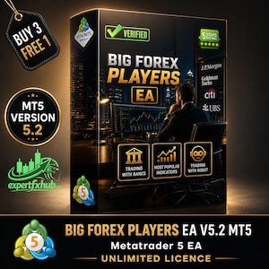 v5.2 Big Forex Players MT5 EA Robot de trading Forex, conseiller expert MQL5, trading algorithmique, défi de la firme propriétaire ftmo, Expertfxhub