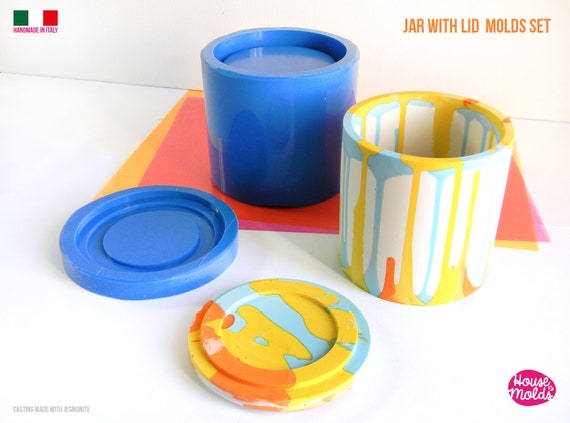 Vessel With Lid  Silicone Mold 9 Cm X 9 Cm  Super Glossy - Ideal For Resin , Cement , Plaster , Jesmonite  House Of Molds 2022