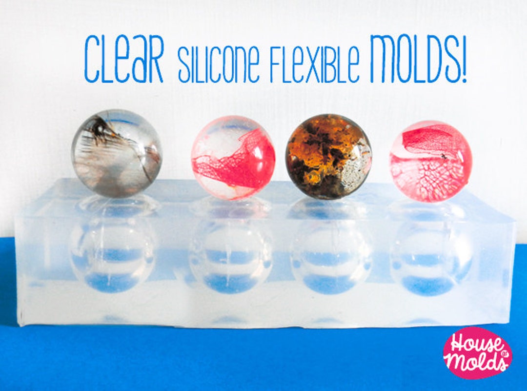 Stampo In PVC 4 Cavità Rosa Con Foliage Per Sapone E Bomba Da Bagno - C06, 50g Per Cavità - 3