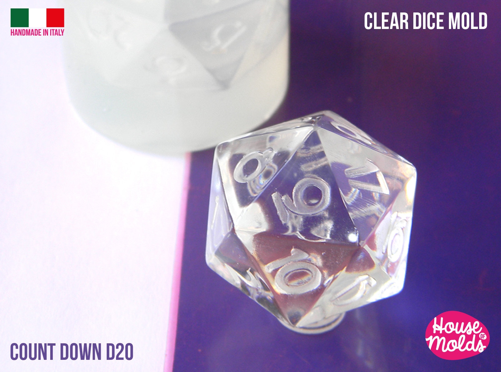 My ice D20's and the mold. Get about 7 minutes before the numbers