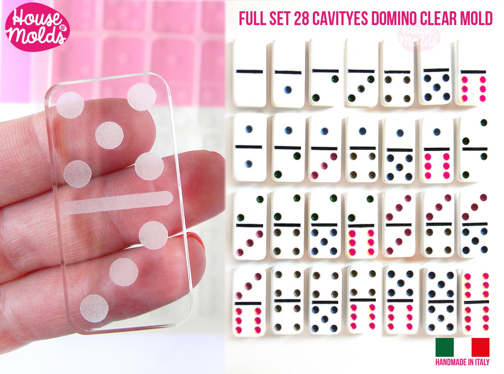 3d Domino Mold Creative Dominoes Resin Mold Board Game 