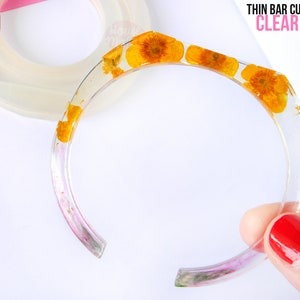 Bracciale Cuff Barra Sottile Stampo in silicone trasparente , disponibile in 3 TAGLIE,risultati super lucidi design esclusivo House Of Molds