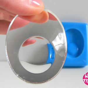 Silicone Mold for Oval earrings with convex lens-mold for earrings-mold for home decorations