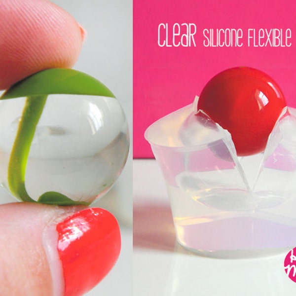 READY to SHIP 1 Clear Mold for Sphere 2 cm diameter ,Mold for resin Ball-super shiny surface Clear like glass mold!