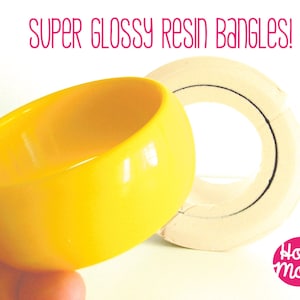 Chunky bangle Mold 3 cm tall, flexible silicone mold for resin,bangle maker mold
