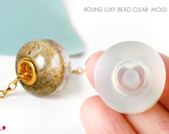 Luxy Rounded Bead Mold -Keepsakes Bead -11 mm x 14 mm inner hole 5.3 mm - super glossy