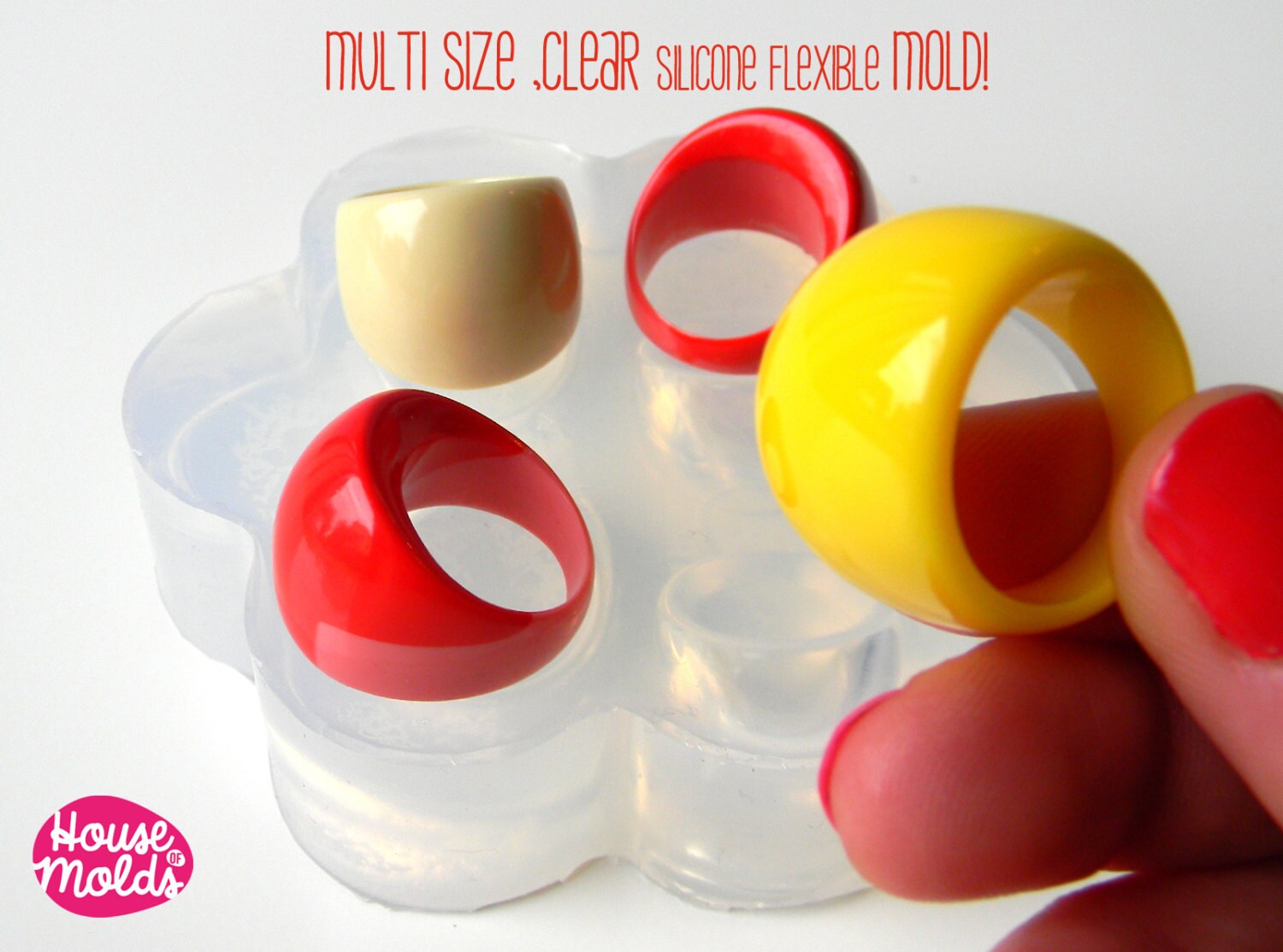 Clear Multi Size Mold ,for 60s Resin Rings,4 SIZES Rings Mold,resin Rings  Maker,super Shiny Results - Etsy
