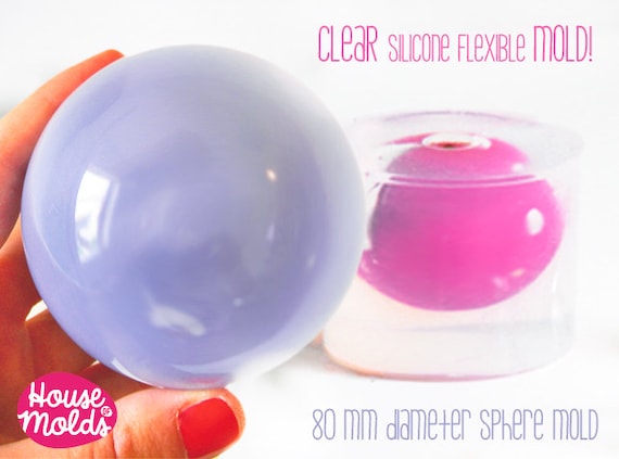 Clear Mold for BIG Sphere 8 Cm Diameter ,mold for Resin Ball 