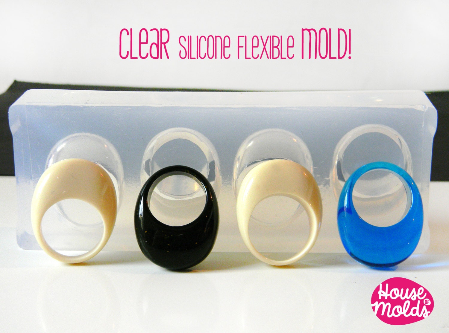 Clear Multi Size Oval Bubble Rings Clear Mold to Make 4 Size Bubble  Ring-resin Rings Maker-super Shiny Creations 