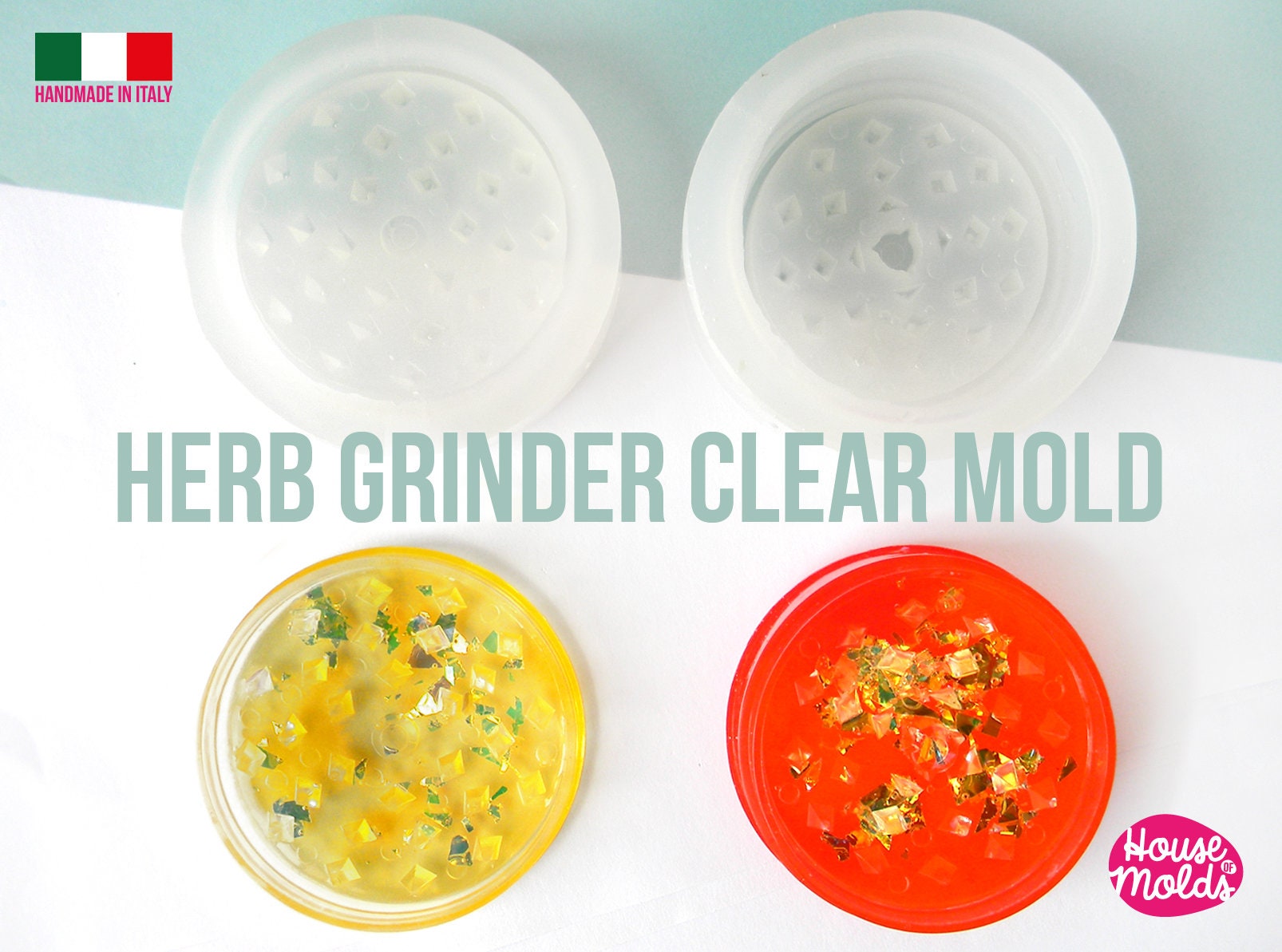 BIG Herb Grinder Clear Mold Set Grinder Set Measurements 60 Mm Diameter  2.37 Inches Diameter super Glossy Resin Reproductions - Etsy