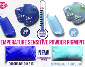 2 Colours Temperature sensitive  Special Powder Pigments , Colour 1 at  31C (87.8 F)changes to Colour 2  above 31C-Just magic