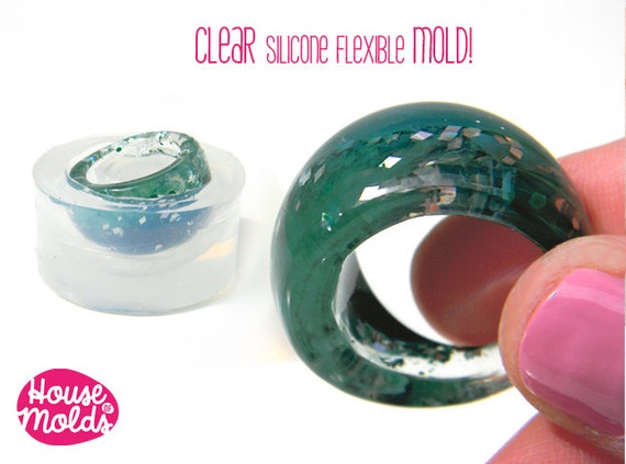 Bold Modern Ring Clear Mold , USA Size 9 1/4 Ring Mold,clear Mold to Make  Resin Rings,super Shiny Results 